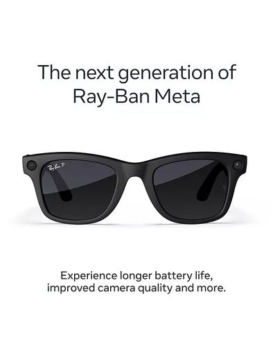 Ray-Ban Meta Wayfarer (Gen 2) - Matte Black, Polarised Gradient Graphite lenses