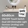 LED Bathroom Mirror Oval Egg Shape Image 2