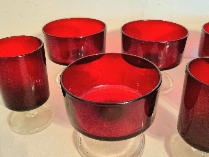 Luminarc Ruby Red Glassware 8 Pieces