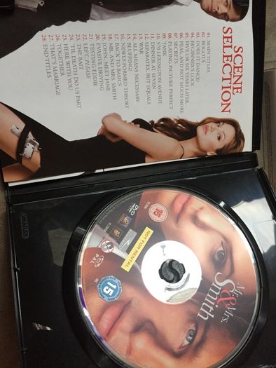 Mr & Mrs Smith DVD including sleeve