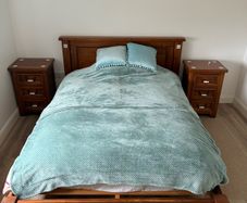 King Size bed frame & 2 Lockers