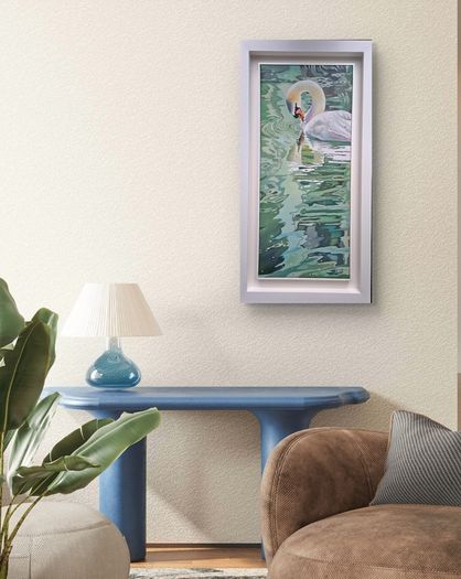 Echos of the Swan | oil painting | Framed