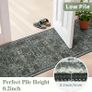 Runner Rug Washable Vintage Boho Carpet Runners for Hallways Non Slip 80x300cm Extra Long Green Runner Floor Mat for Door Kitchen Bedroom Living Room Laundry Home Image 4