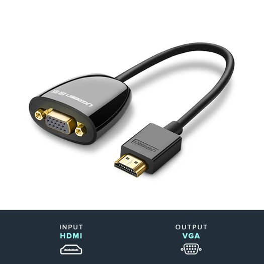 Ugreen Premium 1080P HDMI (Male) to VGA (Female) Video Cable Converter Gold Plated Adapter (Brand New/Warranty)