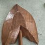 Handicrafts Carved Wooden Leaf Container Image 6