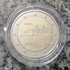 Malta 2 Euro Base Metals Uncirculated Coin 2025 - Mdina - Maltese Walled Cities