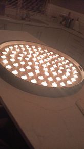 hardwood round tealight holder