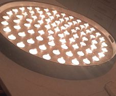 hardwood round tealight holder