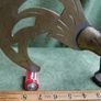 Vintage Heavy Brass Rooster 10" x 9" Image 8