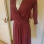 Isabella Oliver Emily Maternity Breastfeeding  Dress Bordeaux size UK14 EU42 Postage included Image 5