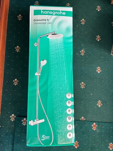 Hans grohe crometta T bar shower