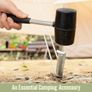 Milestone Camping 20420 12oz Rubber Mallet/Sturdy Steel Handle/Ideal for Putting Up Tents & Canopies Image 3