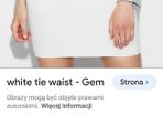 White mini skirt with bow size small never worn PRICE 30 euro