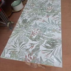 Durstone white flower 600x120 decorative tiles