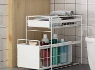 main image for ad 2 Tier Under Sink Sliding Cupboard Drawer Shelf (small size)