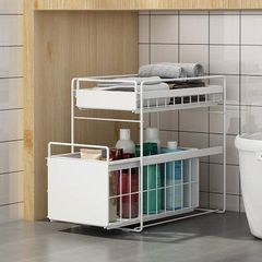 2 Tier Under Sink Sliding Cupboard Drawer Shelf (small size)