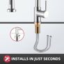 Kitchen Tap, Spring Sink Mixer Taps with Pull Down Sprayer, 2 Spray Modes High Arc Swivel 360 Single Handle Lever Kitchen Tap (Brushed Nickel Image 6
