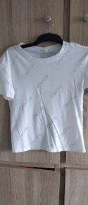 white t shirt with rhinestone chic chic new fits 6  8 10