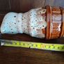 Mid Century 1970s drip glaze honeycomb barrel jug Image 4