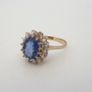 9 carat gold kyanite & topaz ring size N Image 3