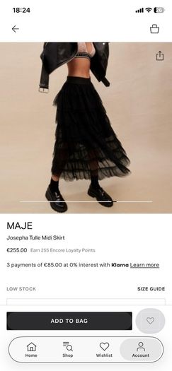 Maje tulle midi skirt size 12 - 14
