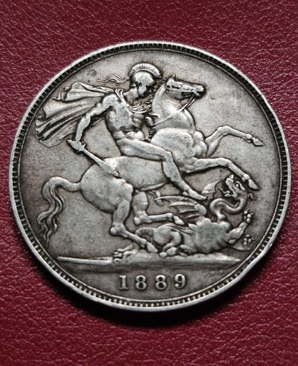 1889 Queen Victoria Silver Crown coin