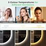 Oval Bluetooth Bathroom Mirror with LED Lights 600x1000mm, Anti-Fog, LED Bathroom Mirror with Memory, 3000K-6500K, Dimmable, HD Tempered Glass, IP44 Waterproof, Horizontal or Vertical Image 5