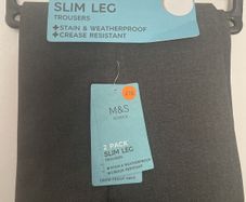 M&S school trousers grey x 2 age 11 to 12 new