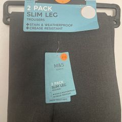 M&S school trousers grey x 2 age 11 to 12 new