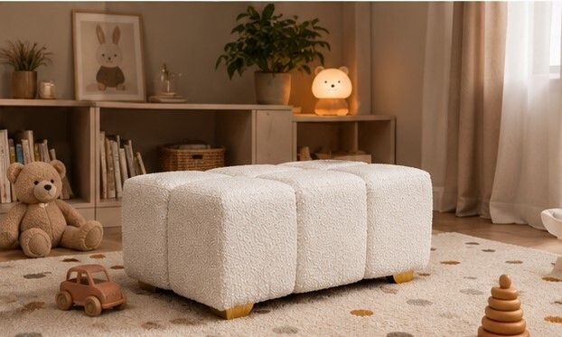 Elegant bubble pouffe ottoman 90x50