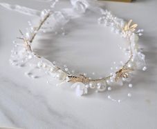 pearl floral headpiece