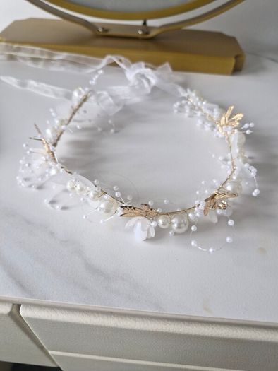 pearl floral headpiece