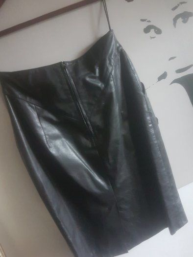 Liam Gartland Leather skirt with Pockets