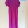 Lipsy pink/purple flutter sleeve midi dress size 10 Image 5