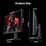KOORUI 24.5 Inch FHD Gaming Monitor, VA, 1ms, Adpitive Sync, HDMI (144Hz)/DisplayPort (180Hz), sRGB 99%, VESA, Tilt Adjustable, Eye Care Image 4