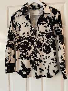 Zara Cow Print Blouse - Size S