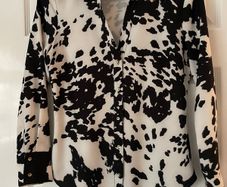 Zara Cow Print Blouse - Size S