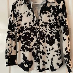 Zara Cow Print Blouse - Size S