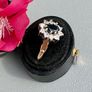 Vintage Gold & Silver Sapphire Cluster Ring Image 3