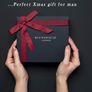 RFID Real Leather Wallet/W Key Holder Gift Box Set (Black) Mens Slim Credit Card Holder Organiser Money Purse Present for Gents. Image 8