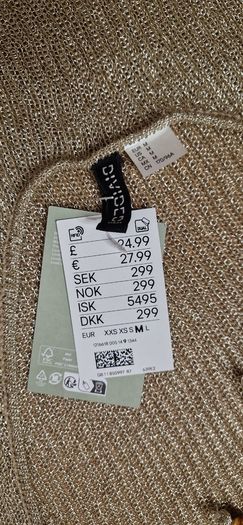 H&M Gold Metallic Cover Up - M