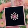 Pandora Herbarium Sparkling Pink Double Flower Cocktail Ring Brand New Image 2