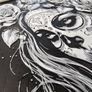 Sugar Skull LaCatrina - 3D Printed Texture Wall Art Image 2