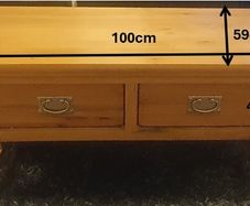 Solid Oak Coffee Table & 2 Matching Lamp Tables Set