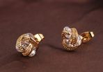 Gold Plated Crystal Stud Earrings