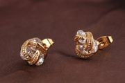 Gold Plated Crystal Stud Earrings