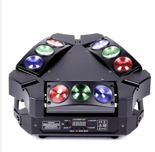 RGB Mini 9 LEDs Bird Moving Head Stage Light DMX-512 Party Disco Club