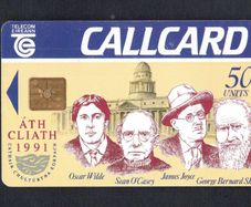 1991 Ireland 50 unit Dublin as being nominated the EC City of Culture prize with College Green Address (Gemplus Front) Call Card Used. Telecom Eireann card number 1032.