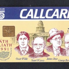 1991 Ireland 50 unit Dublin as being nominated the EC City of Culture prize with College Green Address (Gemplus Front) Call Card Used. Telecom Eireann card number 1032.