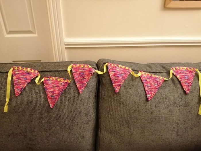 Hand knitted bunting for Baby's room/bedroom & Christmas
